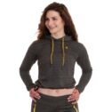 BOS Women's Cropped hoodie, grey