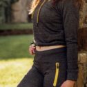 BOS Women's Cropped hoodie, grey - Image 6