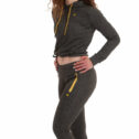BOS Women's Cropped hoodie, grey - Image 3