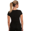 MNX Women's V neck basic T-shirt, black - Image 3