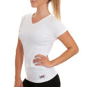 MNX V-neck maglietta da donna Basic, bianco