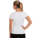MNX V-neck maglietta da donna Basic, bianco - immagine 3