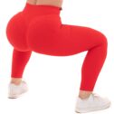 MNX Women's ribbed leggings Asia, red - Image 4