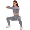 MNX Women's seamless leggings Athena, grey-blue - immagine 4
