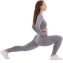 MNX Women's seamless leggings Athena, grey-blue - immagine 3