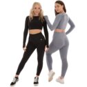 MNX Women's seamless leggings Athena, grey-blue - immagine 6