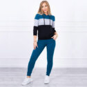 Completo da donna con cappuccio, blu navy