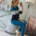 Completo da donna con cappuccio, blu navy - immagine 4