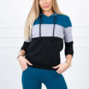 Completo da donna con cappuccio, blu navy - immagine 5