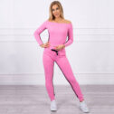 Women's sporty two piece set, light pink