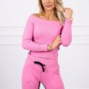 Women's sporty two piece set, light pink - Image 5