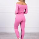Women's sporty two piece set, light pink - Image 7