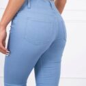 Women's stretch jeans, sky blue - Image 9