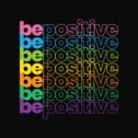 Ženska kratka majica Be positive, črna - Image 2