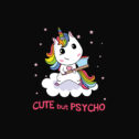 Ženska kratka majica Cute but psycho, črna - Image 2