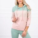 Ženski set hoodie in hlače, temna mint - Image 2