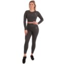 MNX seamless set legice in cropped top Aurora, temno siva