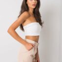 Women's elegant shorts Iris, beige - Image 2