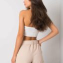 Women's elegant shorts Iris, beige - Image 4