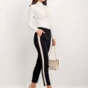 Top da donna con collo alto Melania, ecru - immagine 6