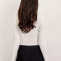 Top da donna con collo alto Melania, ecru - immagine 4