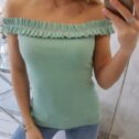 Women's summer top Clara, dark mint - Image 5