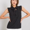 Poletna pikčasta bluza Jane, črna - Image 2