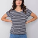 Women's summer striped T-shirt Martina, dark blue - Image 4