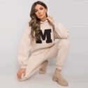 Women's two-piece sportswear set Madeleine, beige