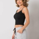 Pantaloncini da donna in cotone Wendy, grigio - immagine 3