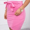 Gonna corta con fiocco, rosa - immagine 4
